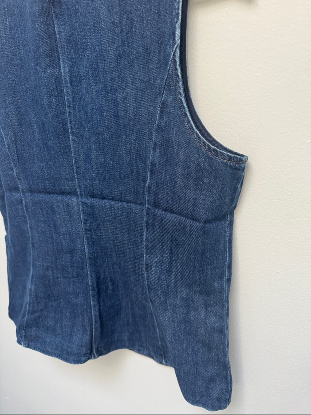 J. Crew Dark Blue Denim Button-Front Vest - Picture 11 of 15